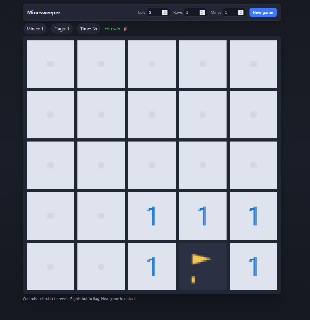 Screenshot of Minesweeper